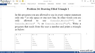 C# 325 - Drawing Triangle 1 بالعربية (Dr. ANTF)