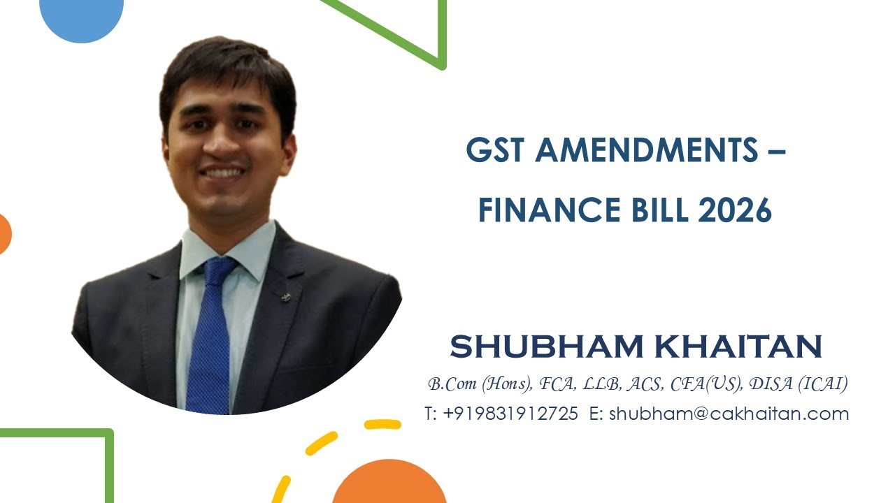 GST Proposals   Finance Bill 2026