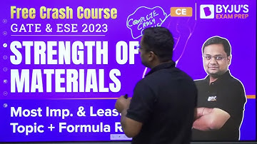 Strength of Materials Formula | SOM Important Topics (in Hindi) | GATE 2023 & ESE 2023 ME / CE Exam