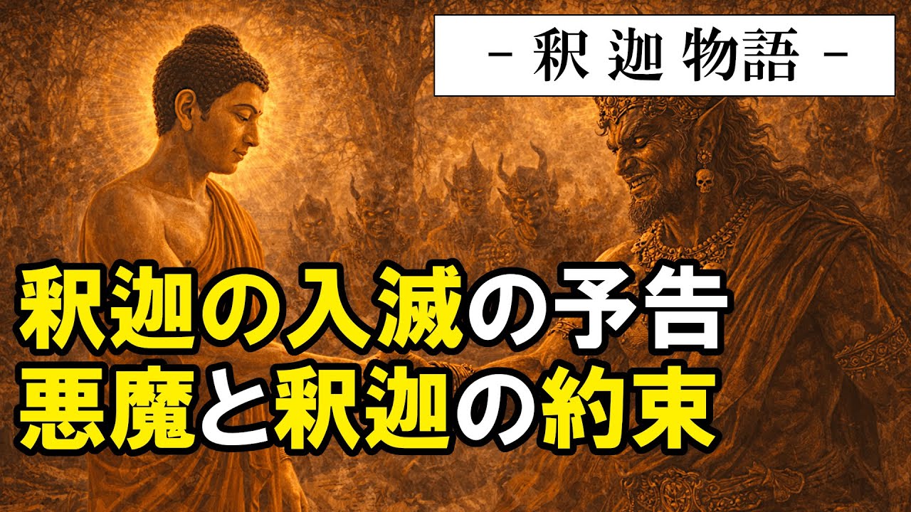 釈迦物語 】釈迦の入滅の予告・悪魔と釈迦の約束 - YouTube