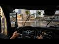 ASMR Realistic Truck Delivery in Rain | Relaxing Driving Sounds (No Music, No Commentary)