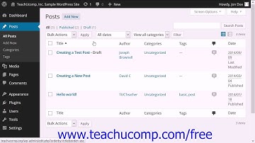 WordPress 4.0 Training Tutorial Posts vs. Pages