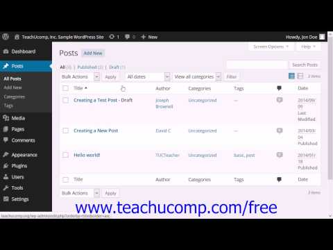 WordPress 4.0 Training Tutorial Posts vs. Pages