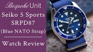 Seiko SRPD87 Review: All-Blue Diver On NATO Strap - YouTube