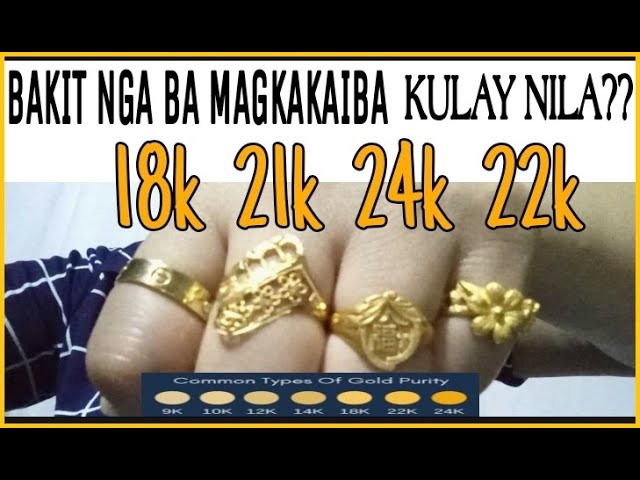 What Is The Difference Between 18K,21K,22K, And 24K Gold | Colors & Purity  - Youtube