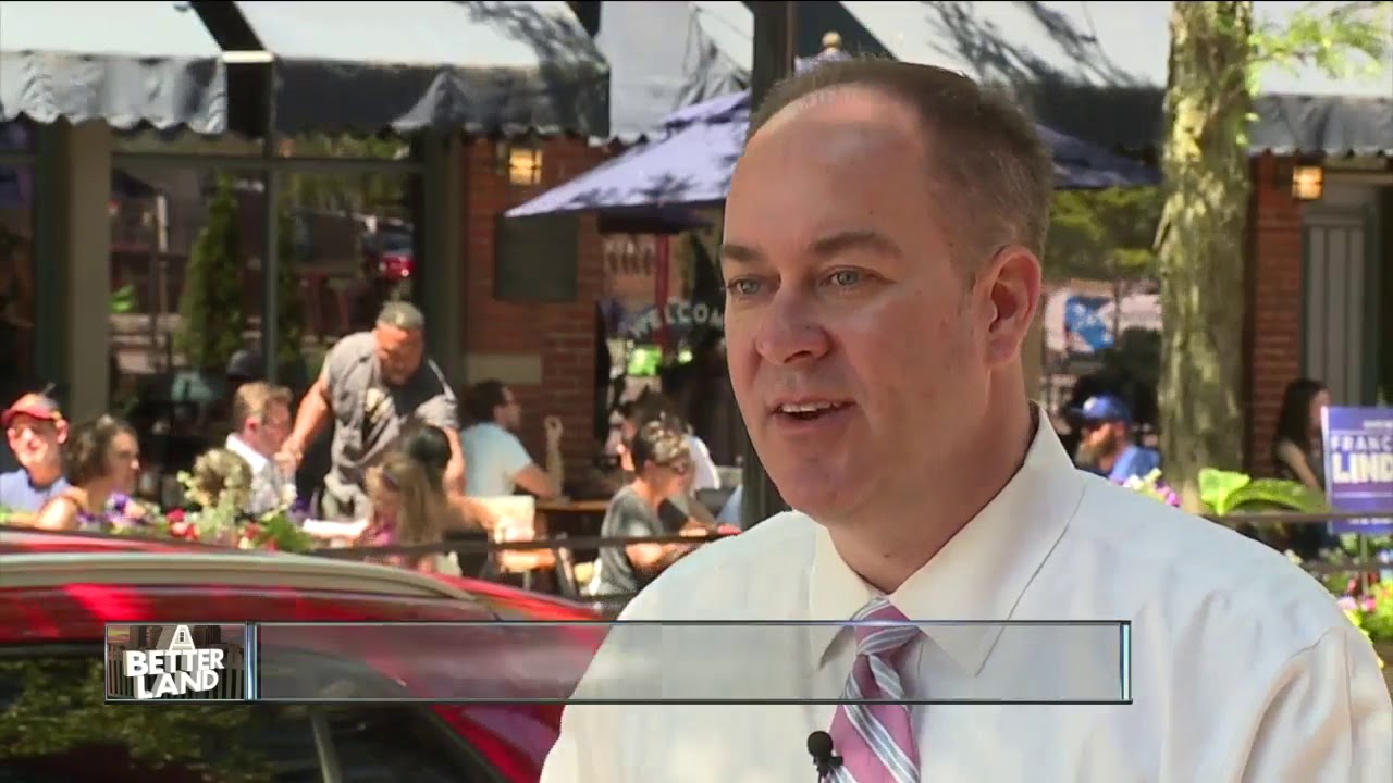 Market Avenue in Ohio City transforms into a pop-up park with tables, chairs and lighting fixtures