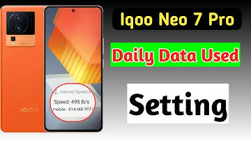 Iqoo neo 7 pro Enable daily data Used | Iqoo neo 7 pro Enable Data Usage Notification Bar