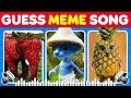 Guess meme song  we live we love we lie strawberry elephant pineapple owl all 2023 memes 233