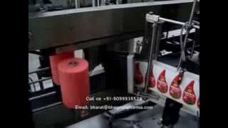 Double side sticker labelling machine for Lube oil , Labeling Machine Lubricant Oil Bottle
