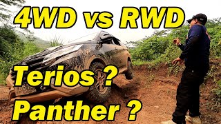 Ford Everest, Terios, Panther, Pajero Offroad Hambalang In Rain