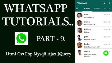 WhatsApp Tutorial Part-9: Setting Page Design HTML CSS for Android mobile, Tablet and Web.