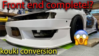 Kouki front end conversion nearly complete!| Car modify wonder glare | 240sx s14 rb25det