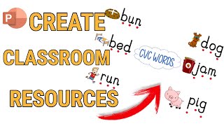 How To Create Classroom Resources in Powerpoint (Phonics)