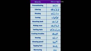 Important Words And Their Meanings