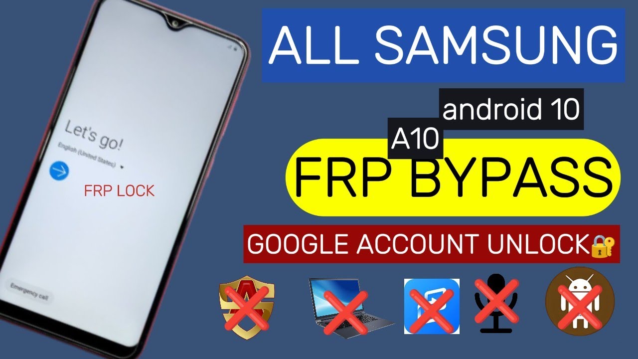 Samsung A10 Android 10 || FRP Bypass || Google Account Unlock || New ...