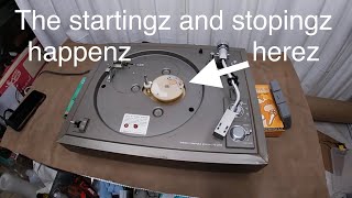 How does a mechanical turntable's start and stop function work How to fix a malfunction (lube it)!