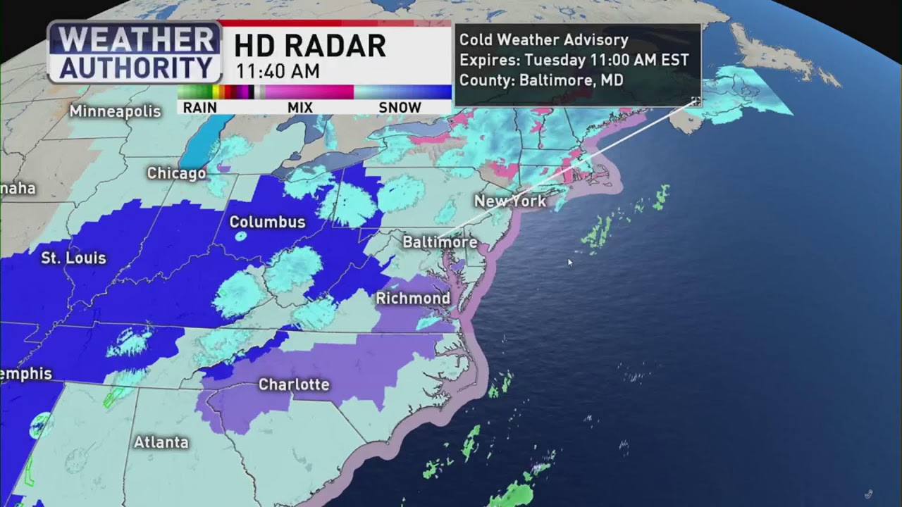 LIVE Radar: Tracking Snow, Ice & Dangerous Cold Across Maryland - YouTube