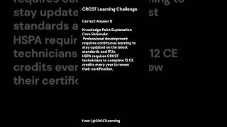 Ch24 Q1: Maintaining Your CRCST Certification 🎓 #CRCST