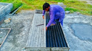 Young Guy Making Cement Concrete Molds Precast | Cement Concrete Pole | Skill Complete