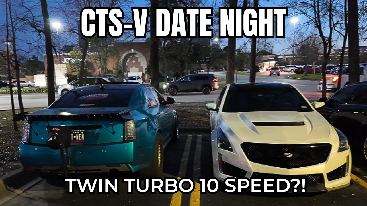 CTS-V Date Night w/ Wendy White + Downtown Houston Car Meet!
