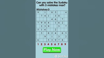 Test your IQ with Sudoku challenge!