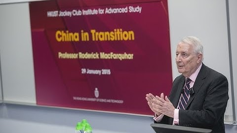 IAS Distinguished Lecture: Prof Roderick MacFarquhar (29 Jan 2015)