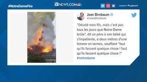 Posts show fire buring at Norte Dame in Paris