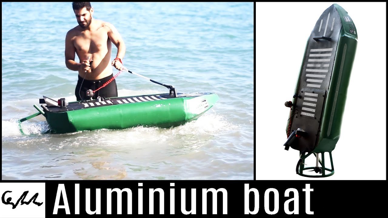 Gasoline engine aluminium boat - YouTube