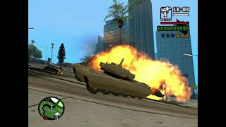 Rampage Chaos In Rhino Tank Across Los Santos In Gta San Andreas And Being Chased By The Army