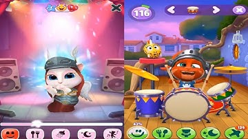 My Talking Tom 2  Level 116 VS My Talking Angela Level 585 Gameplay HD