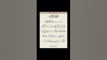 سورة المسد #القرآن_الكريم #راحة_نفسية #quran #تلاوات #سورة_المسد
