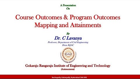 Course Out comes & Program Outcomes Mapping and Attainments