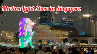 Merlion Light Show in Singapore || Light Show at Merlion || Tuoi Singapore