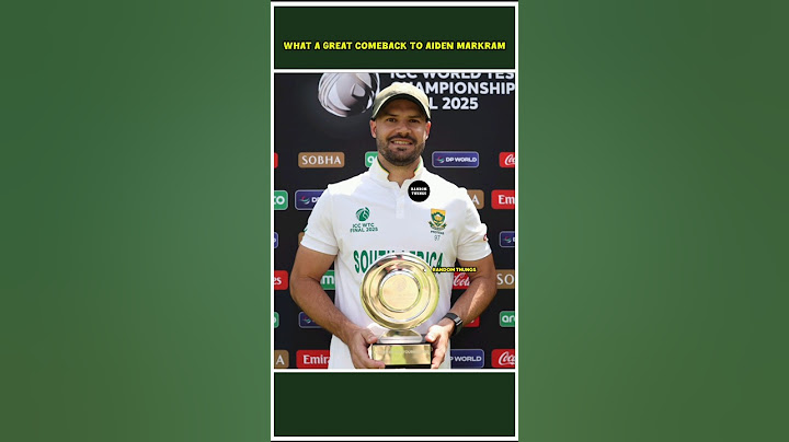 what a comeback for Aiden Markram | wtc finals South Africa