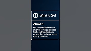 Interview Tip: What is QA (Quality Assurance)? #QAMatters #shorts