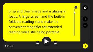 OrCam Read 3 - magnifier features