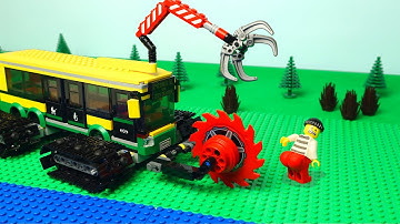 LEGO Wheels on the Bus change to tracks, Experimental trucks and cars build raiway for kids