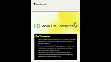 State of Streaming Cliff Notes   Silicondust becomes an official ATSC 3 0