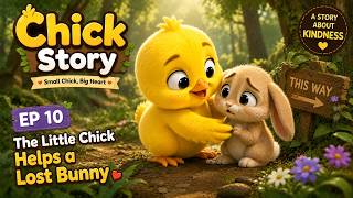 🐰 Chick Story S1 EP10 | The Little Chick Helps a Lost Bunny 🌼 | Heartwarming 3D Animated Story