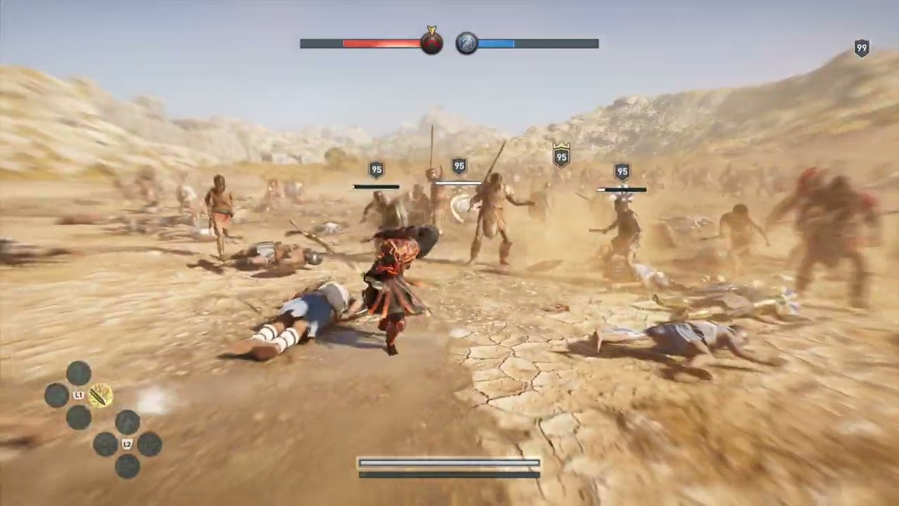 Assassin's Creed Odyssey_Conquest Battle sword staff easy ng+ warrior fire build