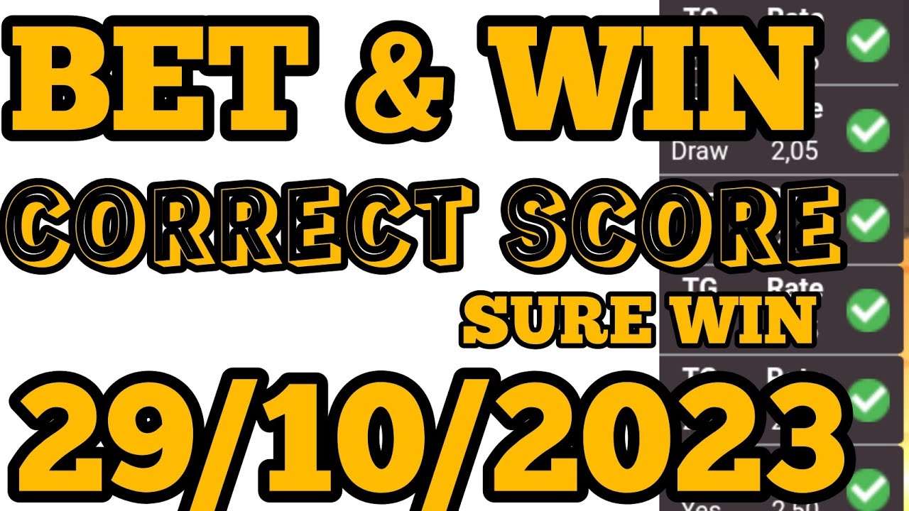 TODAY CORRECT SCORE PREDICTIONS 29/10/2023/FOOTBALL PREDICTIONS TODAY/SOCCER  BETTING TIPS/SURE TIPS. 