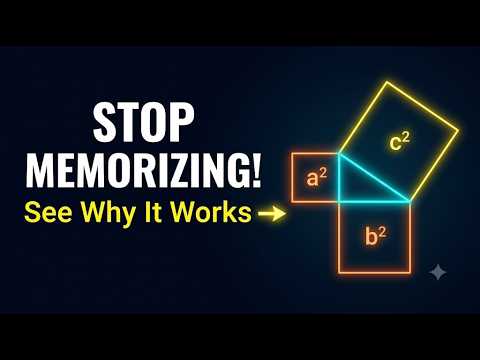 Stop Memorizing Pythagoras! The Visual Proof 🤯
