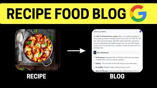 How to Write Cooking Recipes Blog | Food WordPress Blog using AI