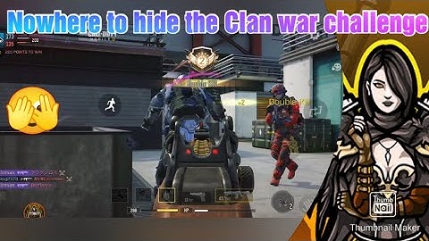 Nowhere to hide the Clan war challenge in Nowhere to hide COD mobile