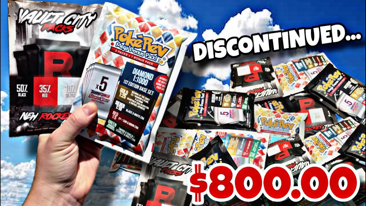 $800 PokeRev & PokeVault Mystery Pack OPENING! Discontinued Packs… #pokemon #reaction #fyp #mystery 