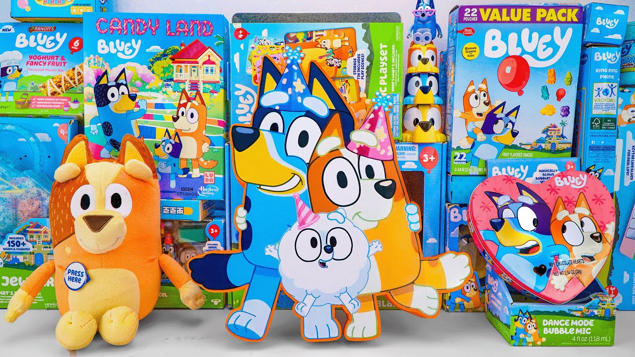 Bluey Toy Collection Unboxing Review 🐾 Mystery Cute Bluey and Bingo Box & Chilli Plush