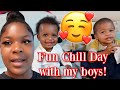 FUN CHILL DAY WITH MY BOYS! * SO CUTE!* ( COOK WITH ME, CLEAN WITH ME)  | MOMMY VLOG