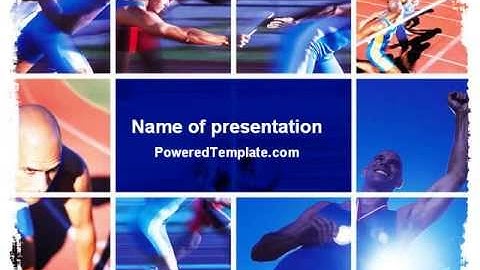 Athlete PowerPoint Template by PoweredTemplate.com