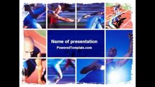 Athlete PowerPoint Template by PoweredTemplate.com