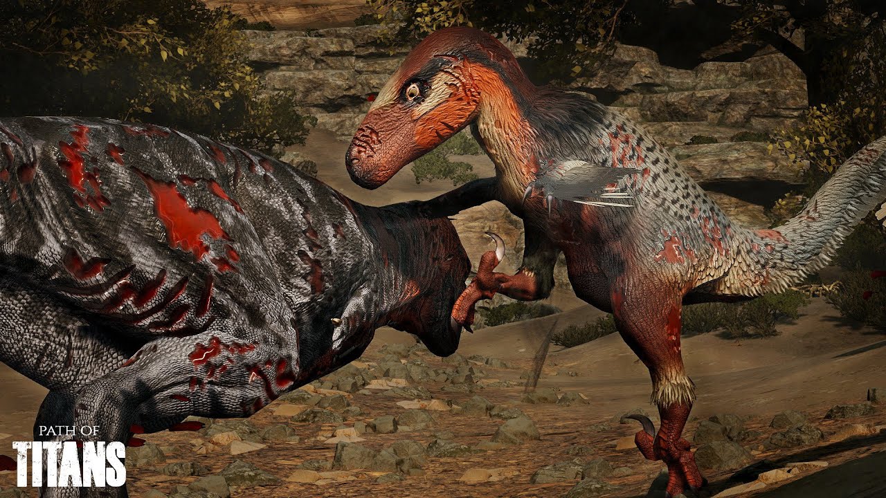 Achillobator official hunting compilation and Build - Path of titans